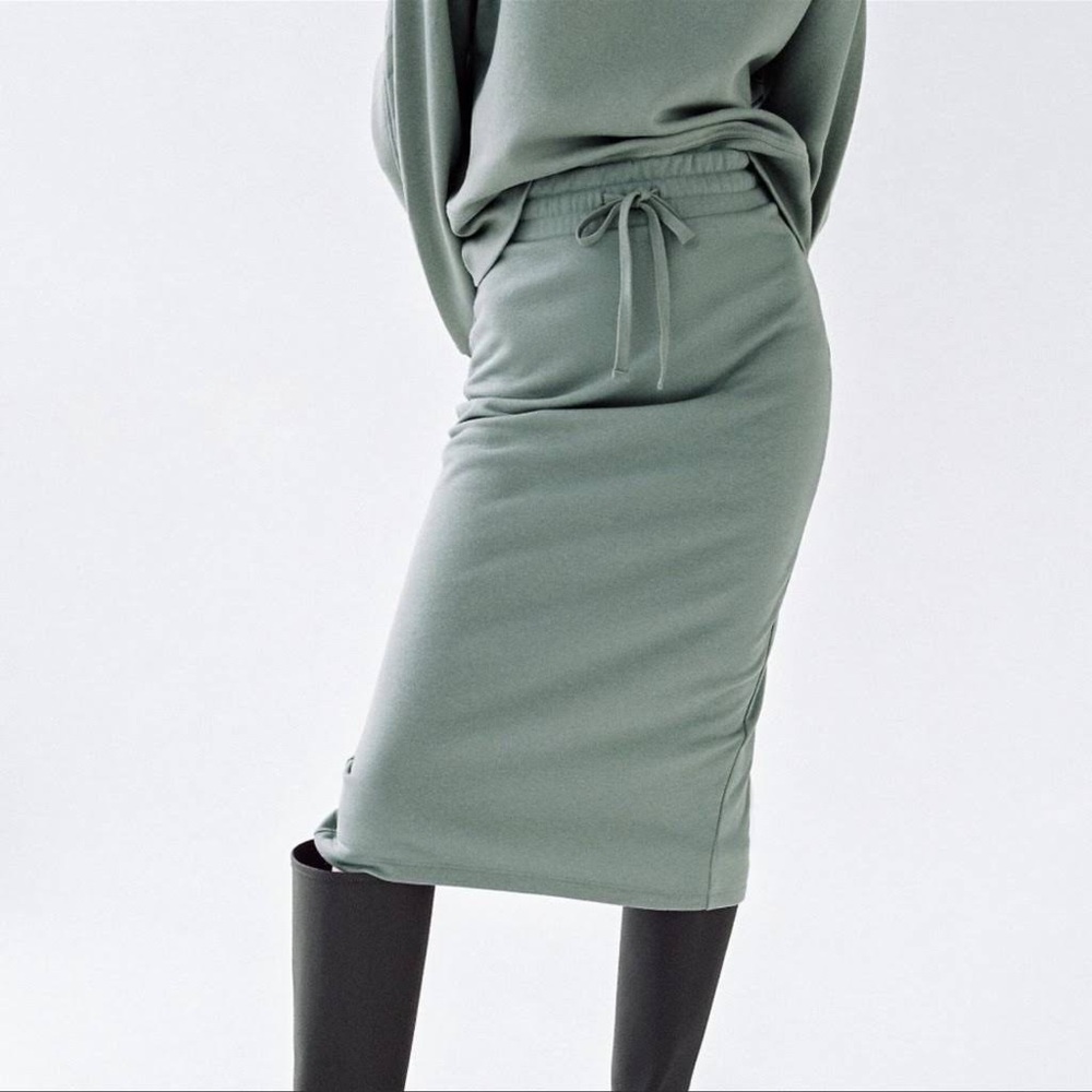 Green Zara Plush Skirt